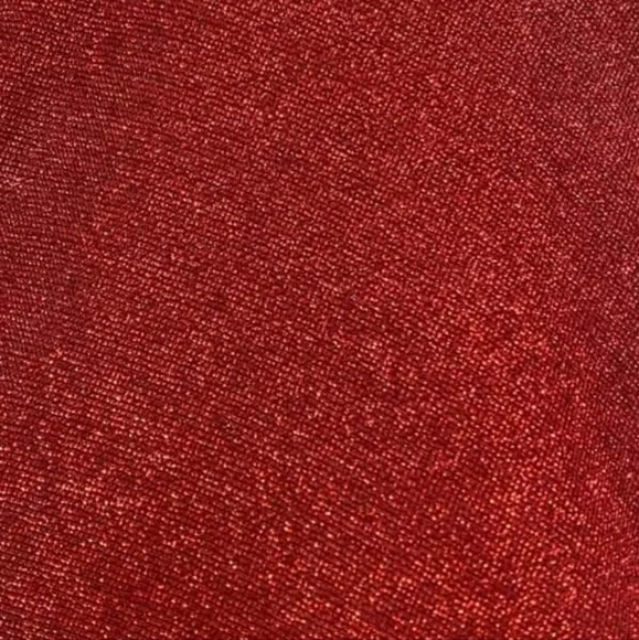 Metallic Red Cowl Neck David's Bridal Dress - Picture 2 of 6